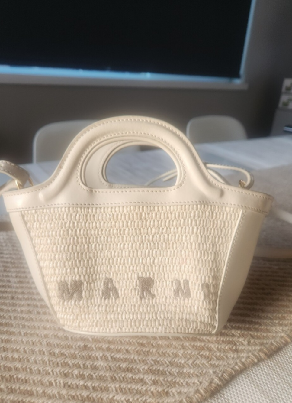 Marni Beige Straw Bag - Picture 3 of 5